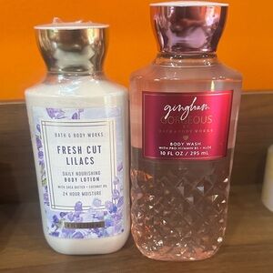 Bath & Body Works Fresh Cut Lilacs Lotion and Gingham Gorgeous Body Wash